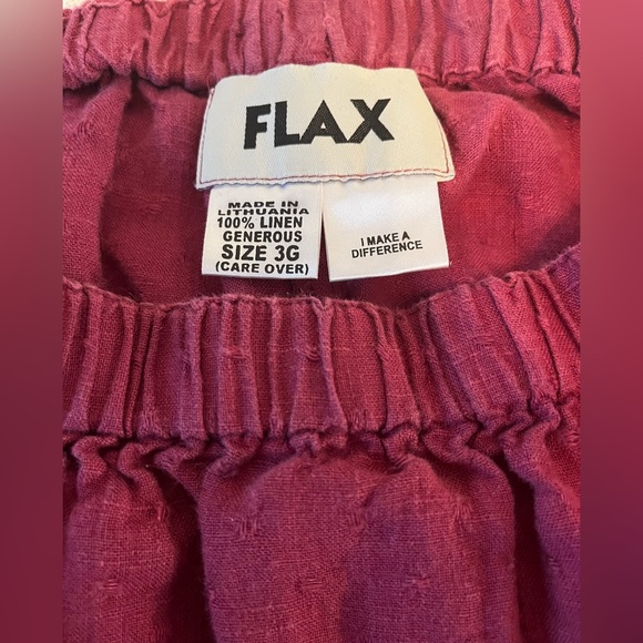 Flax Deep Raspberry Skirt Plus 3G Linen - Picture 4 of 4